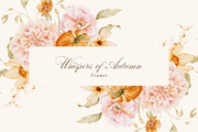 Autumn Watercolor Florals & Pumpkins, a Seasonal Illustration by Altea Design Studio (Thumbnail 6 of 21)