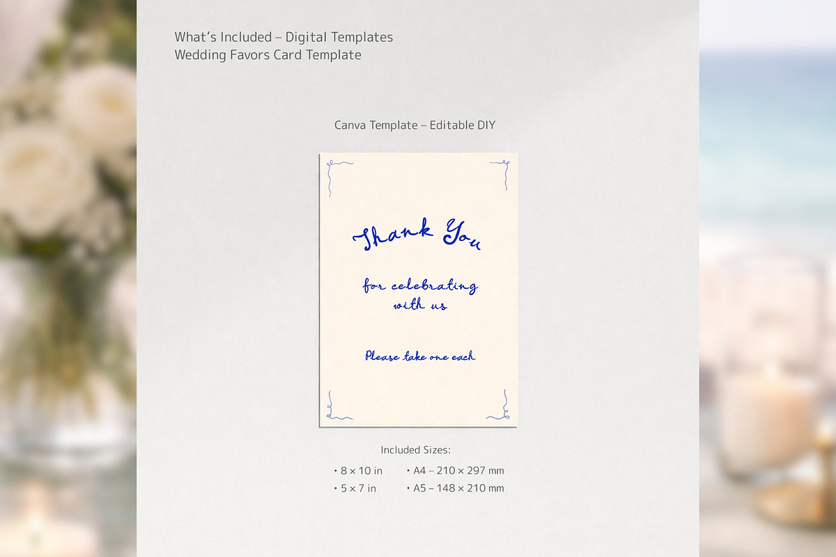 Wedding Favors Card bd001, a Card Template by TyphoonStudio (Photo 2 of 9)