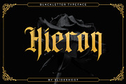 Hieron - Blackletter Font, a Blackletter Font by Idea Studio (Thumbnail 1 of 12)