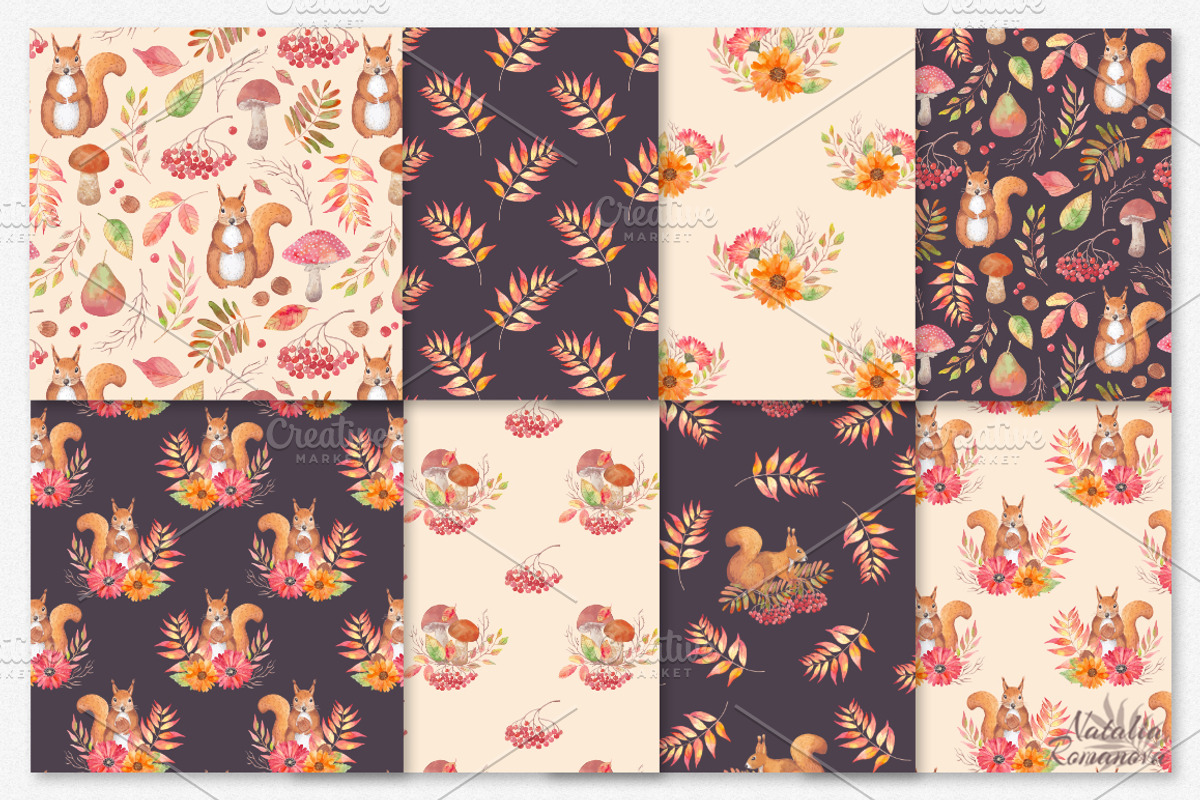 Autumn watercolor collection, an Illustration by BrushArtDesigns (Photo 6 of 9)