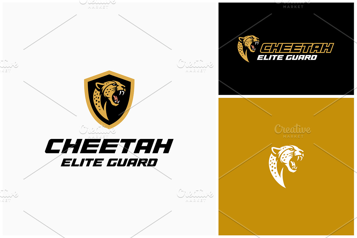 Cheetah Shield African Wildlife logo, a Branding & Logo Template by Enola99d