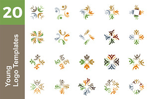 20 Logo Young Templates Bundle