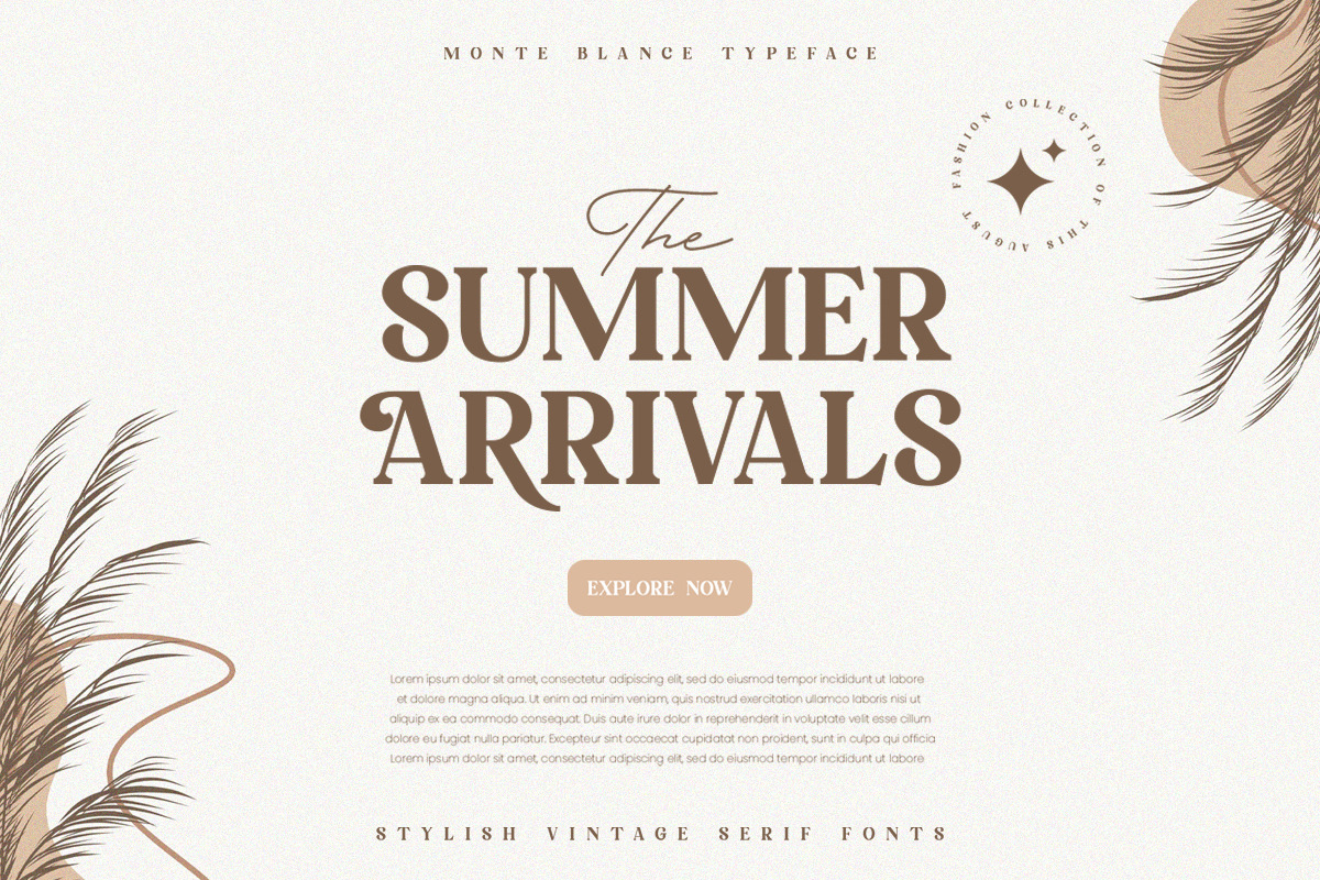 Monte Blance - Vintage Stylish Serif, a Serif Font by TypeFounder (Photo 4 of 10)