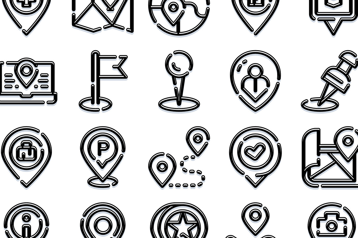 Location map pin icons tracking, an Object Graphic by pikepicture (Photo 3 of 3)