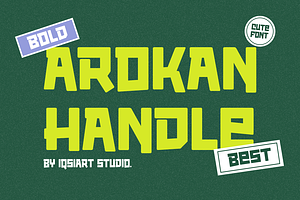 Arokan Handle - Round Font, a Sans Serif Font by Iqsiart Studio