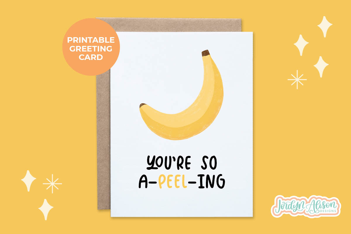Printable Fruit Puns Cards, a Graphic by Jordyn Alison Designs (Photo 2 of 7)