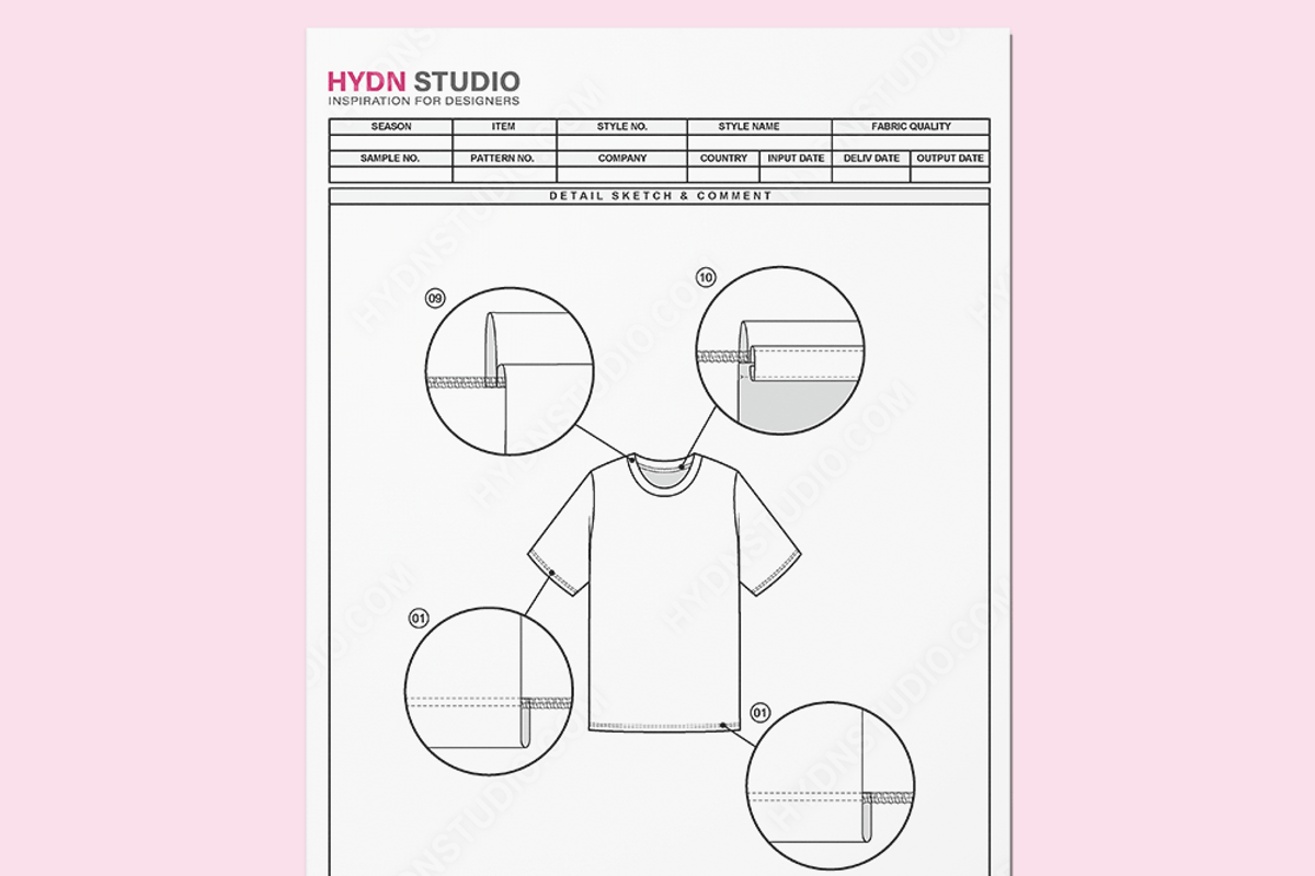 Vector Sewing Seams and Finishes Set, an Illustration by HYDNSTUDIO (Photo 3 of 5)