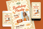 Birthday Party Flyer Set, a Flyer Template by Annora Studio (Thumbnail 2 of 6)