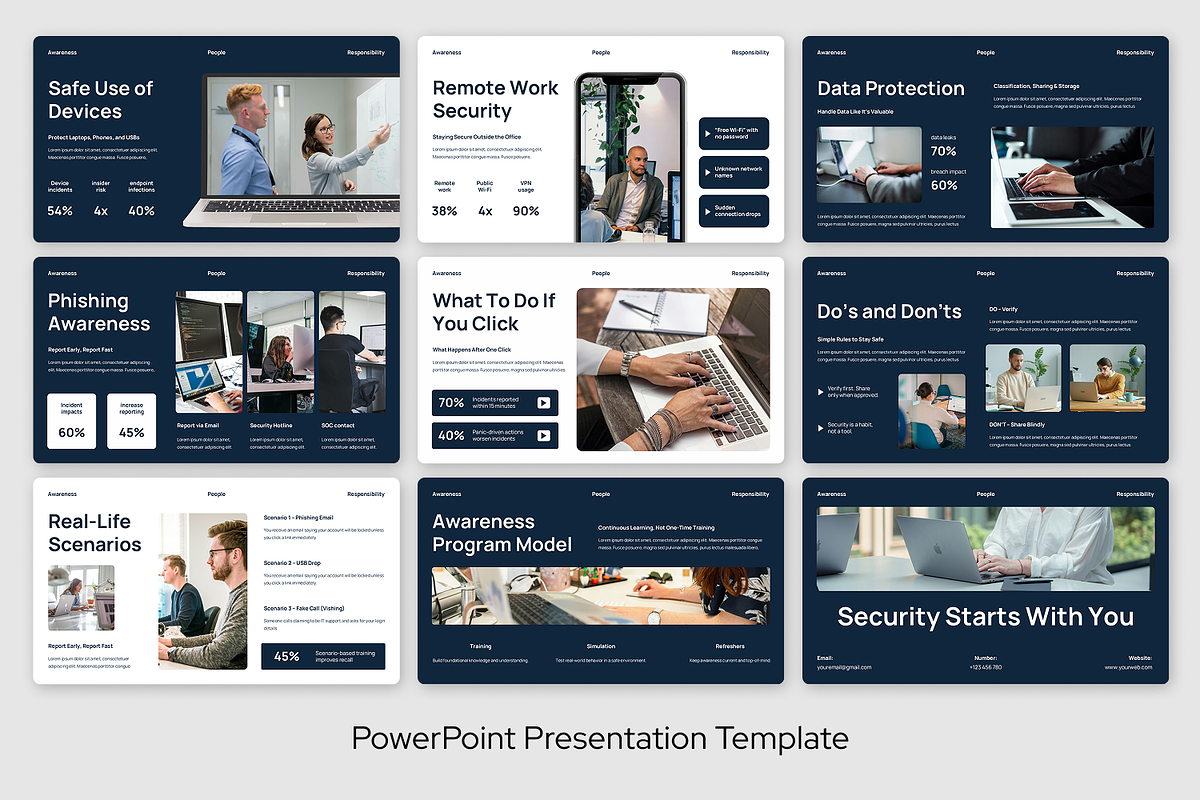 Cyber Awareness & Training, a Presentation Template by Sixtemp (Photo 3 of 3)