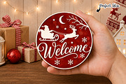 Welcome Christmas Santa Sleigh SVG, an Object Graphic by OK Design (Thumbnail 2 of 3)