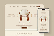 Furniture Figma Landing Page, a Landing Page Template by Supanium Studio (Thumbnail 1 of 5)