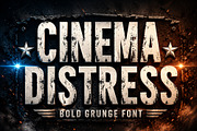 Cinema Distress – Bold Grunge, a Sans Serif Font by Limited.studio (Thumbnail 1 of 5)