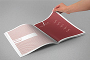 Turning Page Elegant Booklet Mockup, an Advertising Mockup by DesignRushMarket (Thumbnail 1 of 2)
