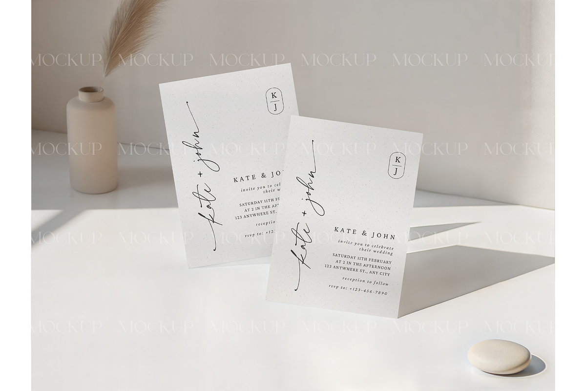 Minimal Neutral Card Mockup Set, a Product Mockup by MockupWizard (Photo 2 of 3)