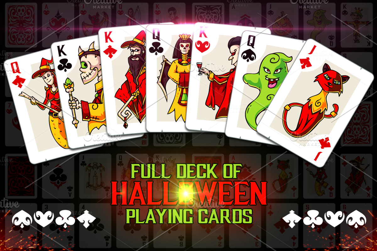 Full Deck of 52 Playing Cards, an Illustration by pixaroma