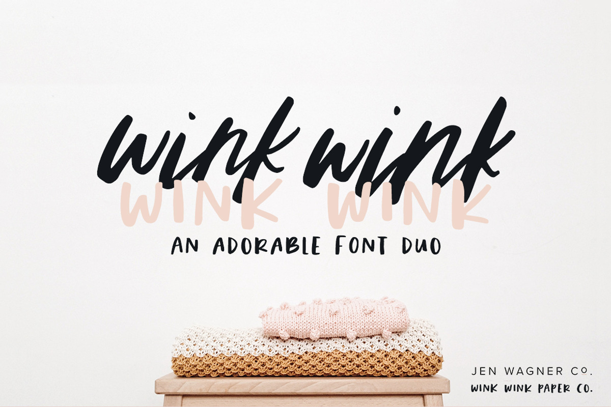 Wink Wink Font Duo