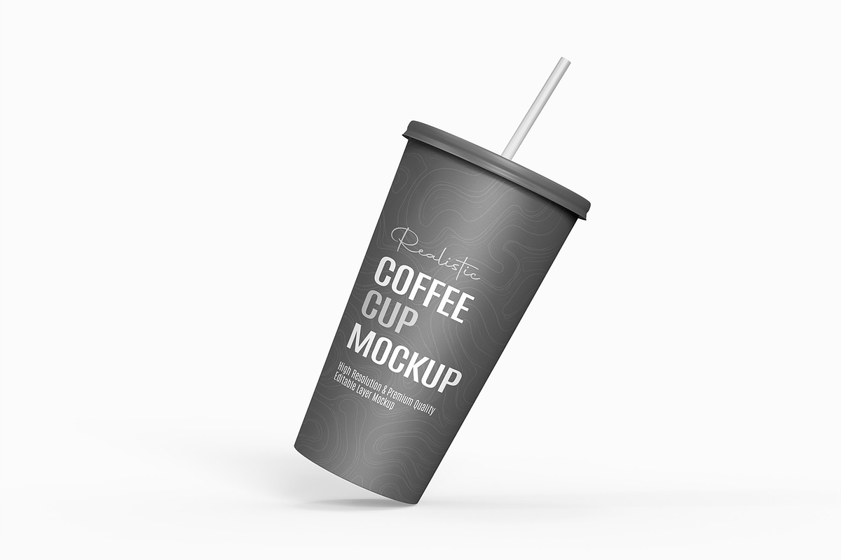 Plastic Cup with Straw Mockup, a Product Mockup by graphypix (Photo 3 of 4)