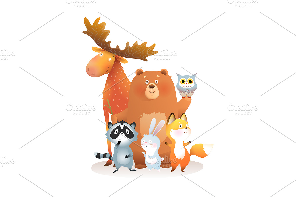 Animals in the Forest Kids Cartoon, an Animal Illustration by Popmarleo Shop (Photo 2 of 5)