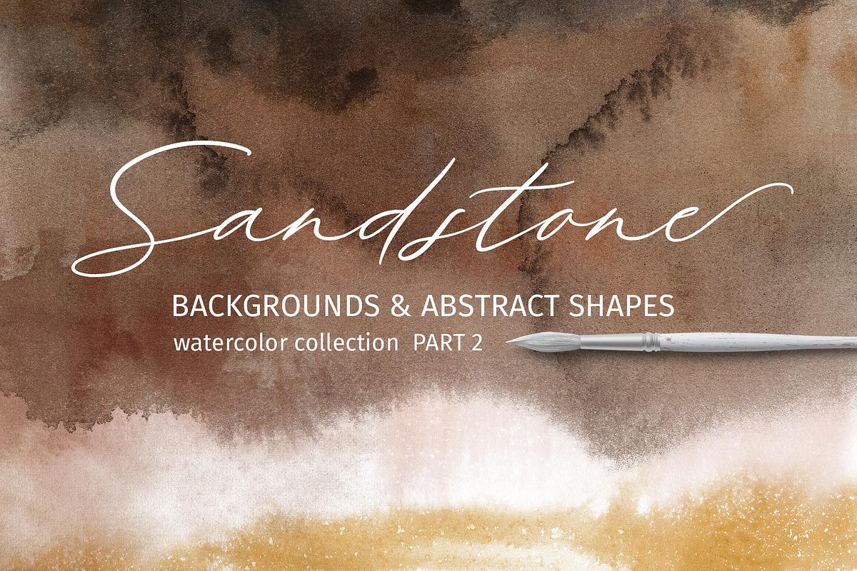 Brown Watercolor Set, a Texture Graphic by LeiaSW (Photo 1 of 6)
