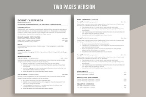 ATS Resume Template CV Template