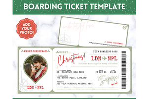 EDITABLE Boarding Ticket Template, C