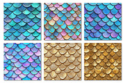 Shining Mermaid Scales Digital Paper, a Texture Graphic by Dream Creation (Thumbnail 4 of 6)