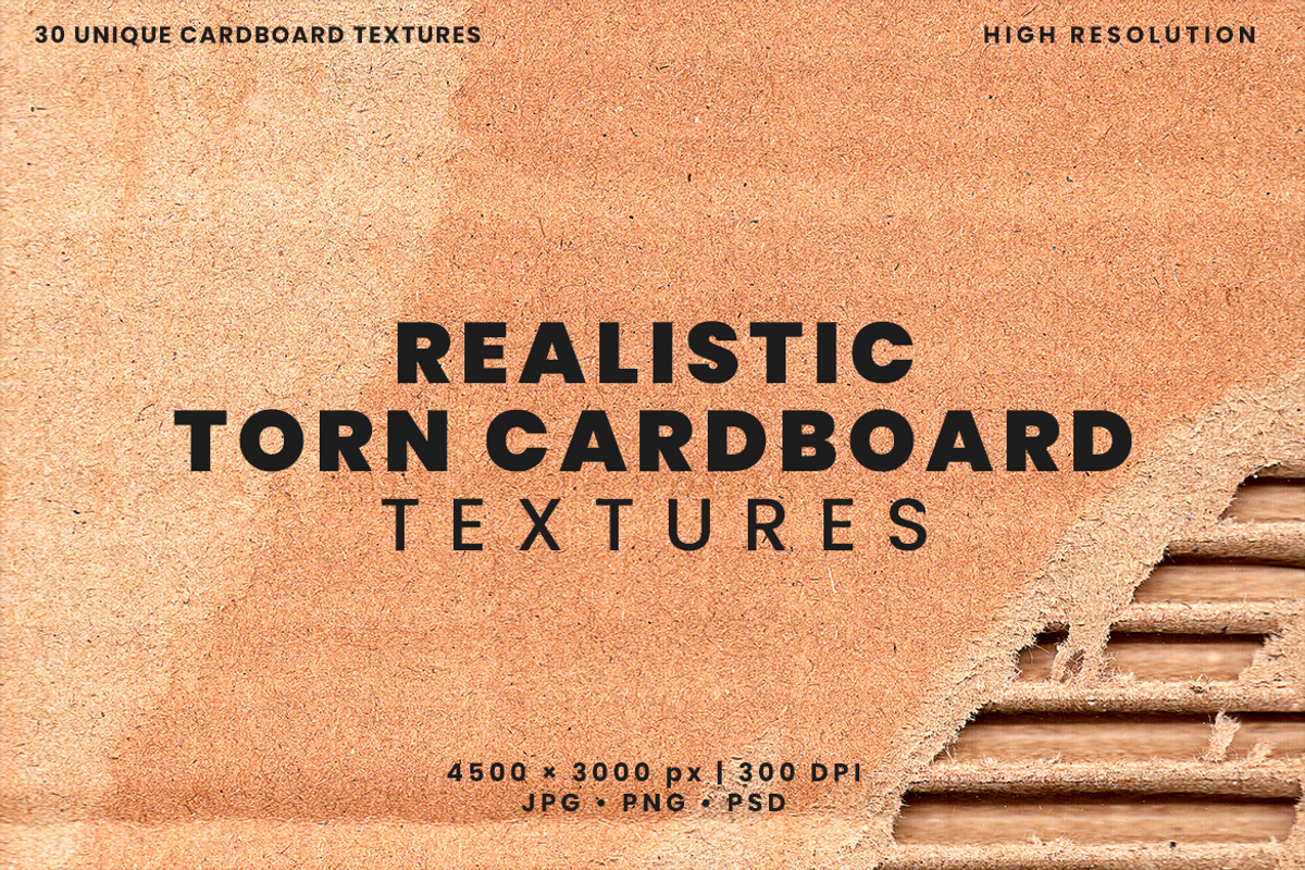 Realistic Torn Cardboard Textures, a Texture Graphic by Ary_ngeblur (Photo 1 of 6)