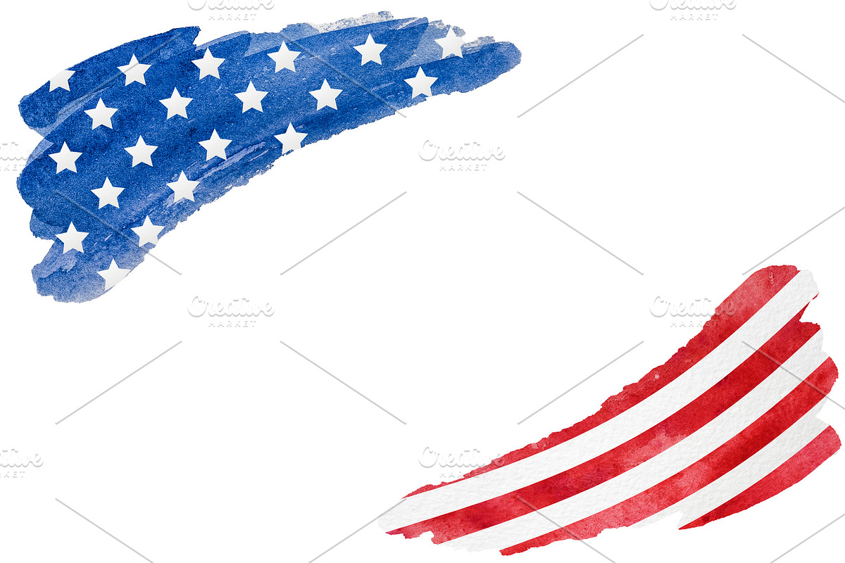 Beautiful pattern with the colors of the American Flag, an Illustration by Svetlana Barchan