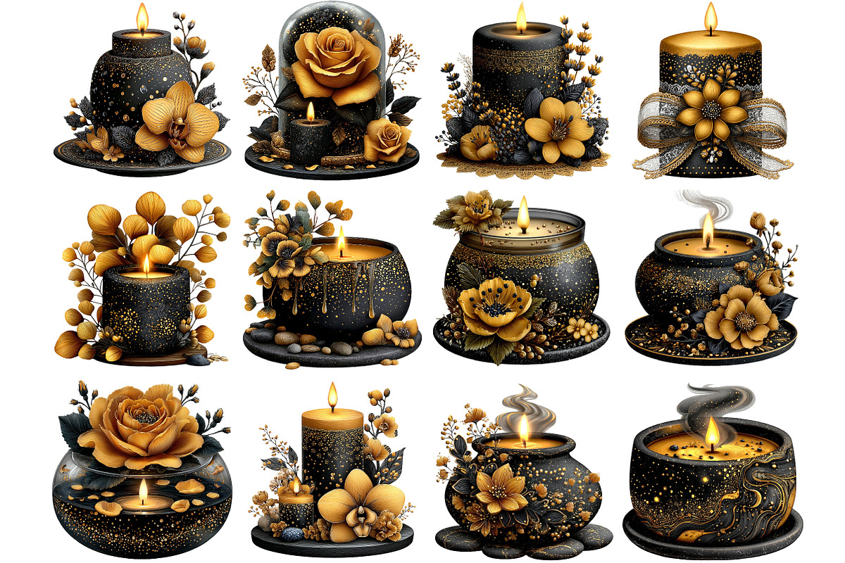 Elegant Candle Decor Clipart, an Illustration by DreamArtGraphic (Photo 4 of 4)