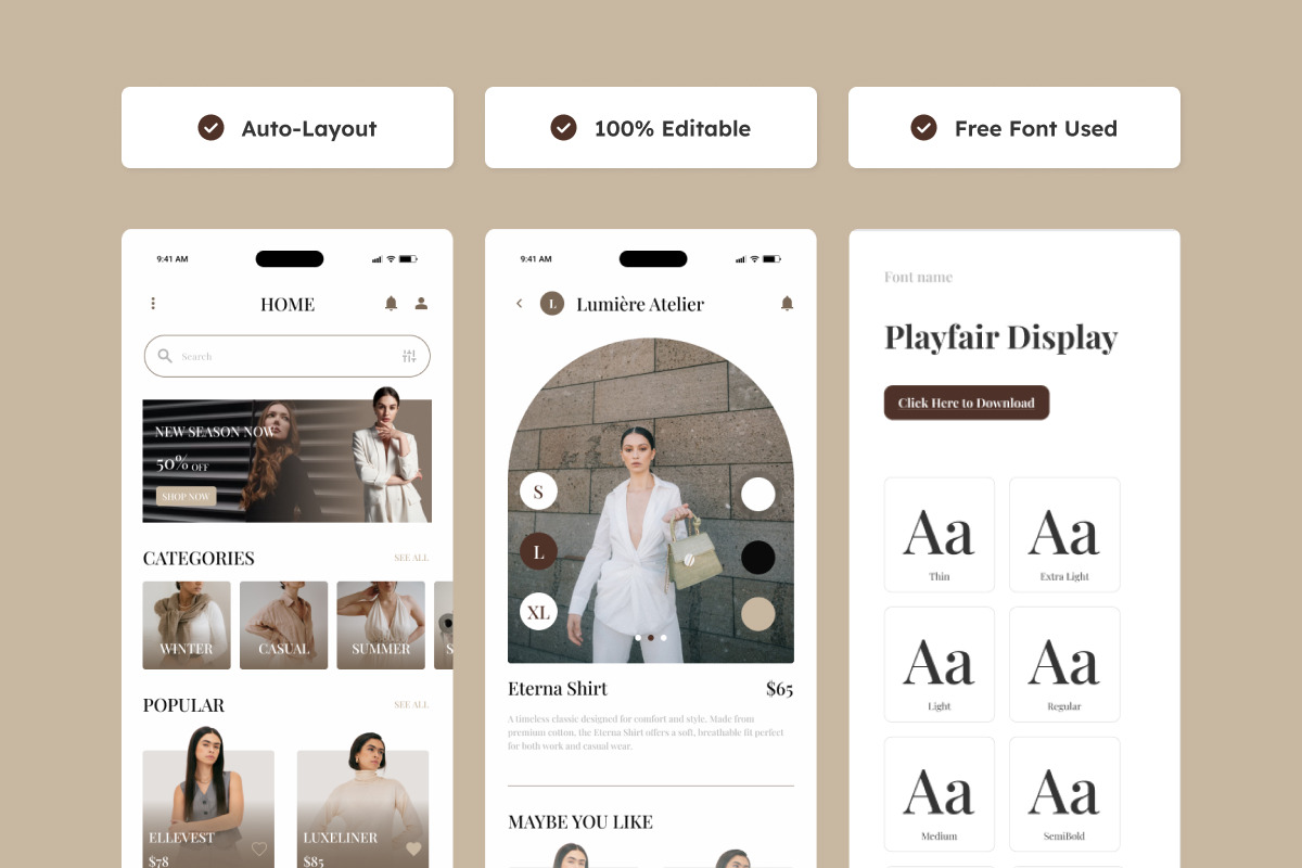 Verve - E-Commerce Mobile App, an App Template by productype1 (Photo 3 of 5)