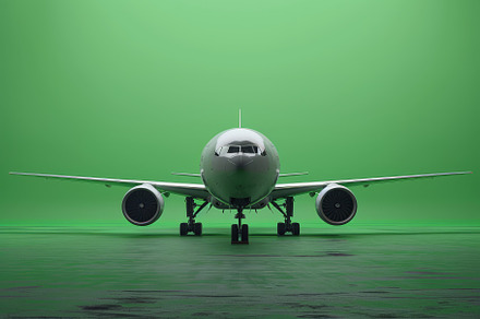 Realistic airplane is flying vector, a Background Photo by Pixeness