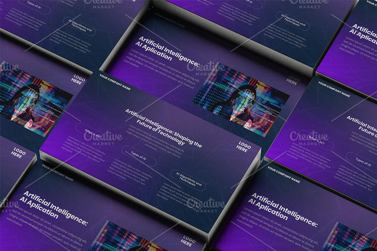Artificial Intelligence Template, a Presentation Template by Glyphminds Studios (Photo 2 of 3)