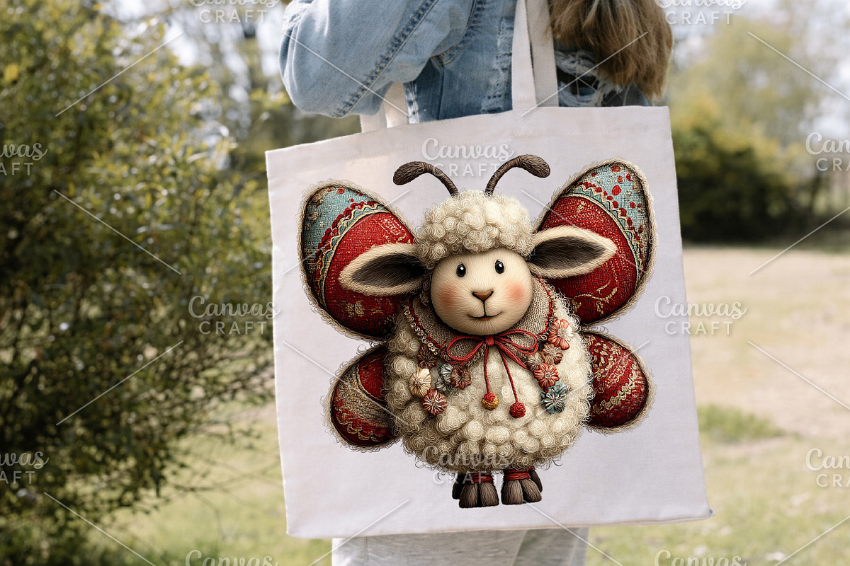 Whimsical Easter Sheep Clipart PNG, an Illustration by Canvas Craft (Photo 7 of 7)