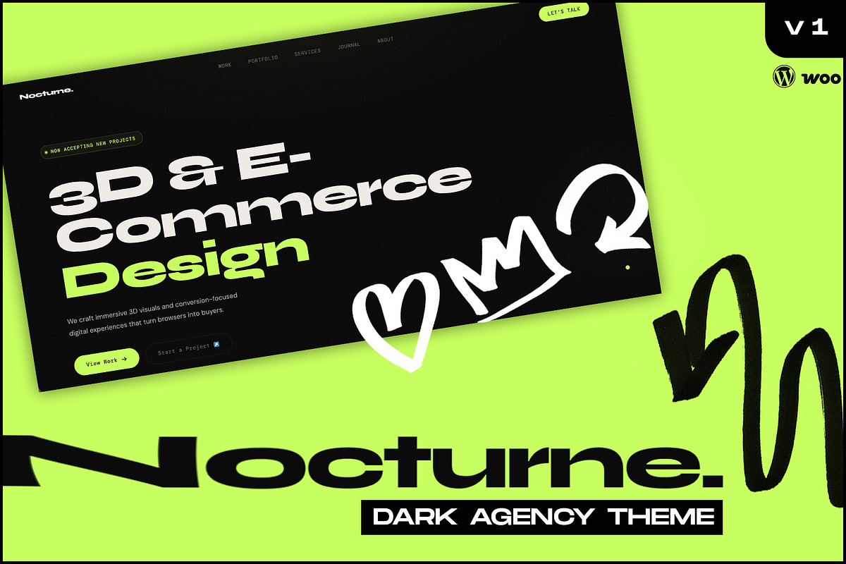 Nocturne — Creative Agency WP Theme, a WordPress Template by Layerform Design Co. (Photo 1 of 3)