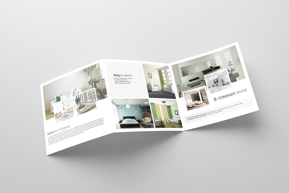 Square Tri-fold Interior Brochure, a Brochure Template by DGTouch (Photo 2 of 4)