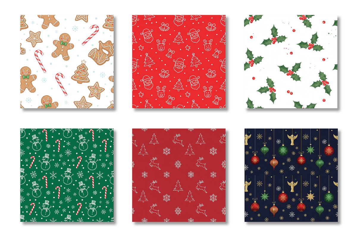 Christmas Pattern Digital Paper, a Pattern Graphic by Canvas Craft (Photo 3 of 4)