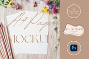 Two A4 Page Mockup Pencils PA-WI-02, a Books & Magazine Mockup by Callistemon Creative (Thumbnail 1 of 7)