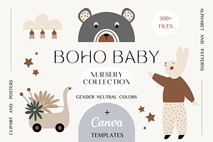 Boho baby. Nursery collection