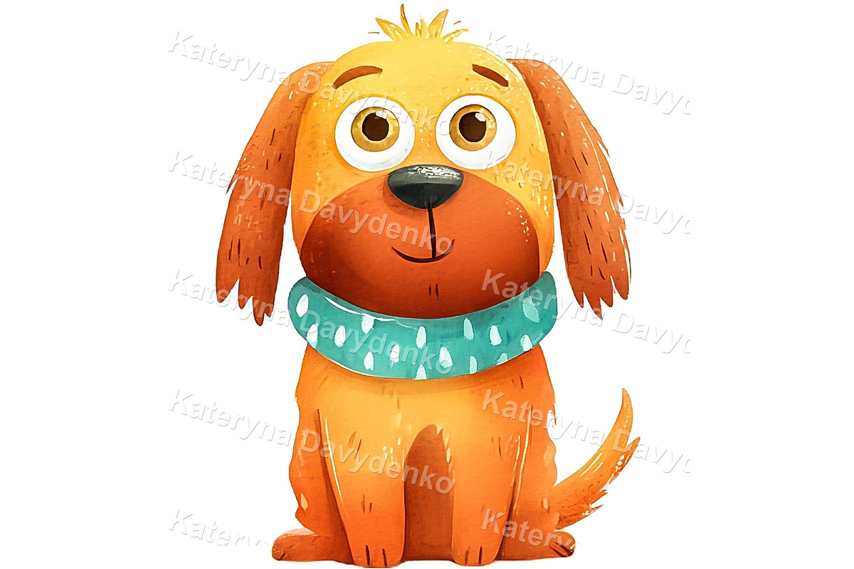 Watercolor pets PNG set of animals, an Animal Illustration by Bubert Art (Photo 5 of 5)