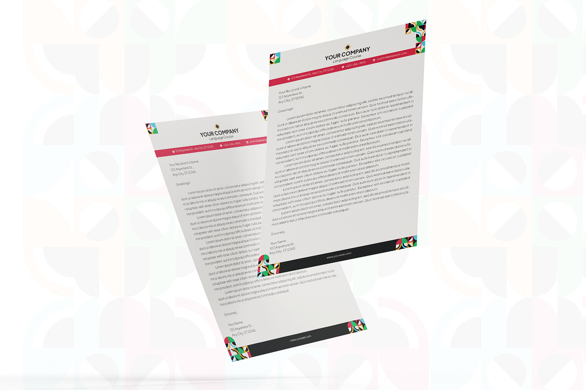 Language Course Letterhead, a Print Template by Esensifiksi.studio (Photo 2 of 3)