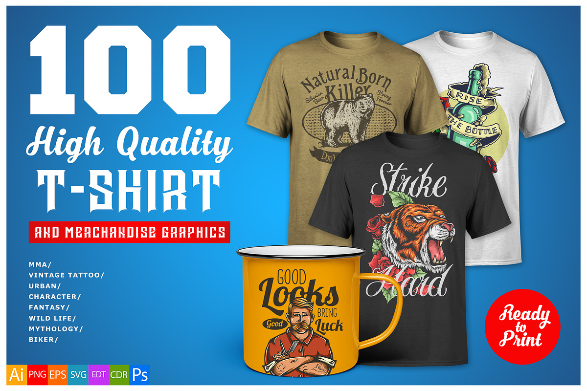 100 T-Shirt and Merchandise Graphics, an Animal Illustration by TSV Art Collective (Photo 1 of 23)