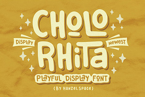 Cholo Rhita - Kids Display Font, a Script Font by HanzelSpace Studio