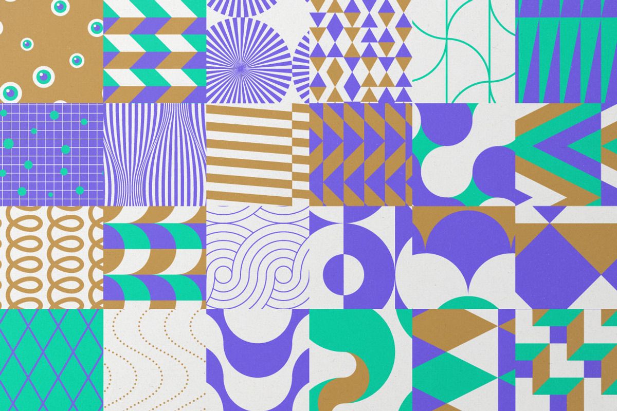 Geometric Fun - Patterns Bundle, a Pattern Graphic by kloroform