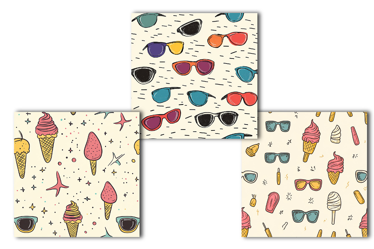 Summer Beach Pattern Bundle, an Illustration by OK Design (Photo 3 of 4)