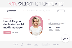 Wix Template Social Media Manager, a Wix Template by vectorocean