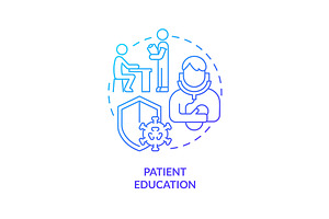 Patient education blue gradient, an Icon by IMG Visuals