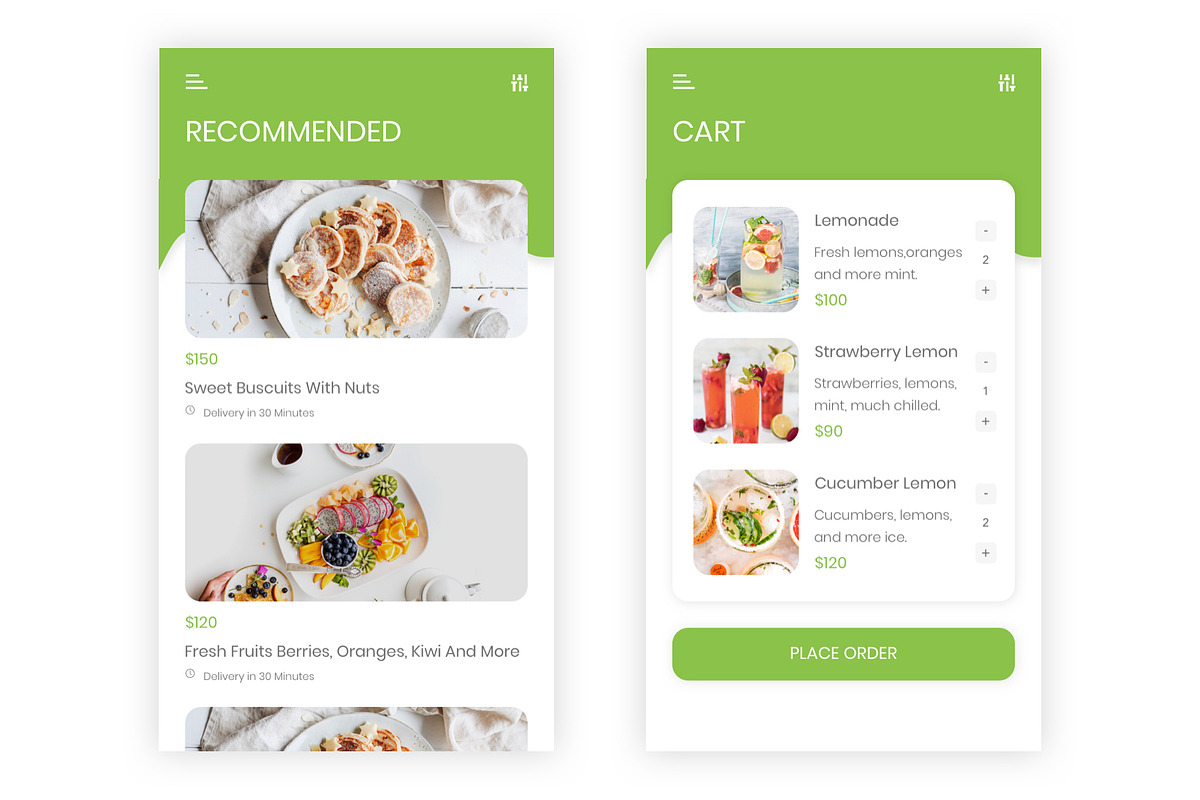 Food Delivery Photoshop App, an UI Kit Template by themelove (Photo 9 of 9)
