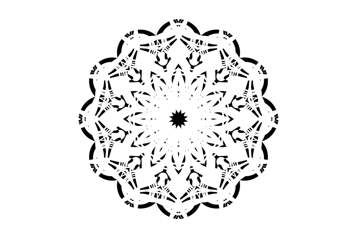 Modern Black and White Mandala Pack, a Decorative Illustration by NJ Himel (Photo 76 of 101)