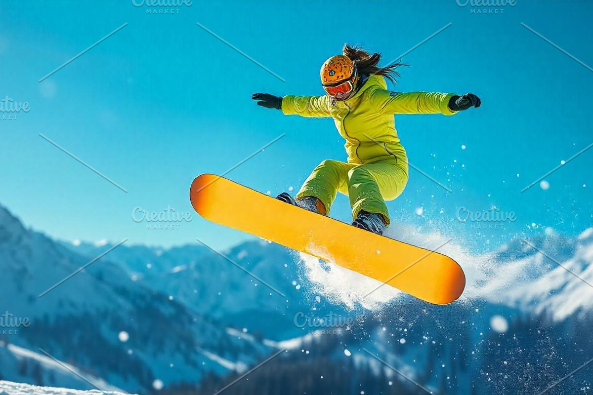 Snowboarder's High Jump Stock Photo, a Sports & Recreation Photo by Aura Canyon HQ (Photo 1 of 7)