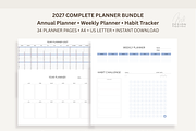 2027 Minimalist Printable Planner, a Stationery Template by Atthameeni (Thumbnail 2 of 11)